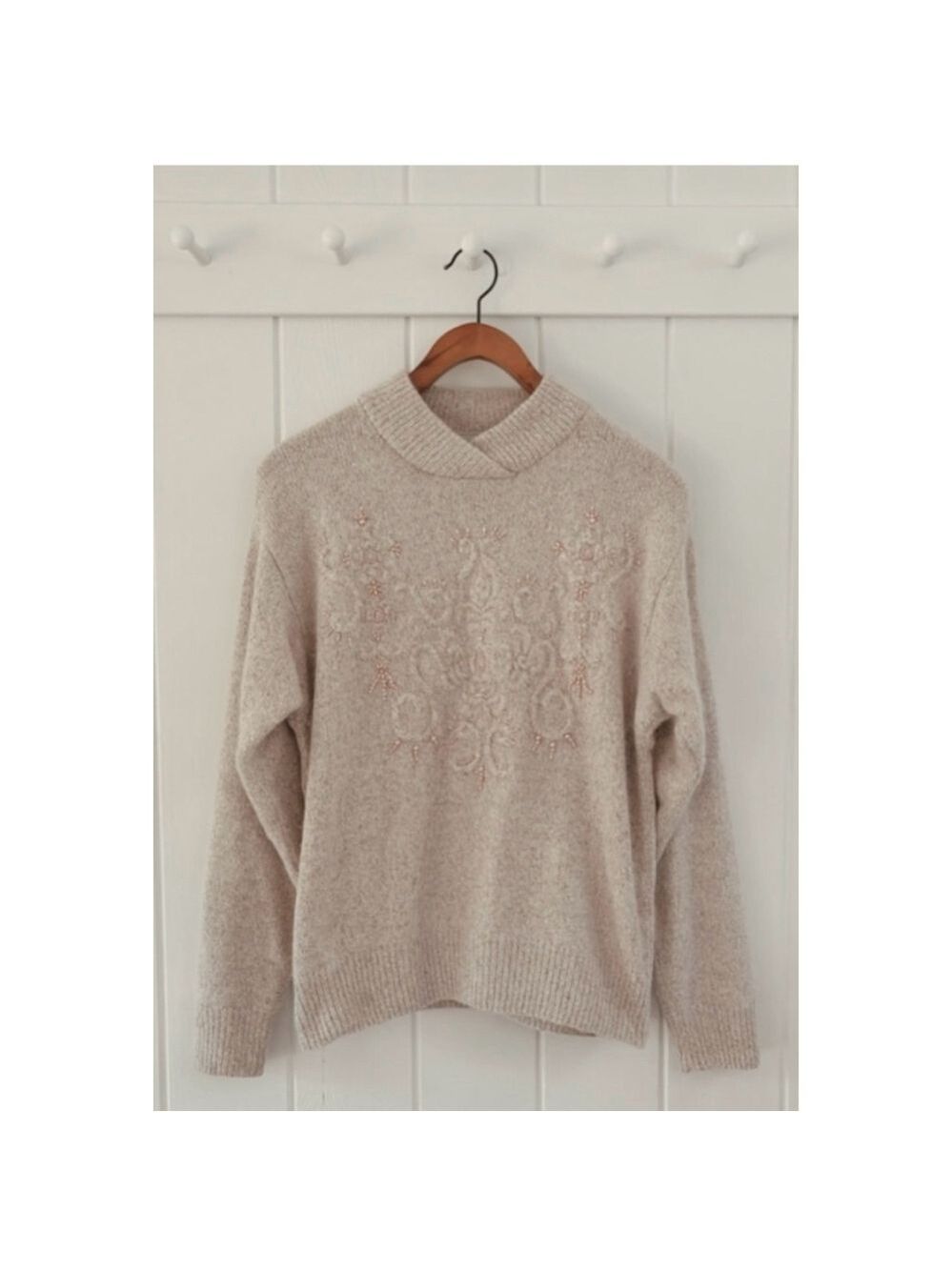 Vintage Jacobsons Silk Angora Beaded Embroidered Sweater Women’s M